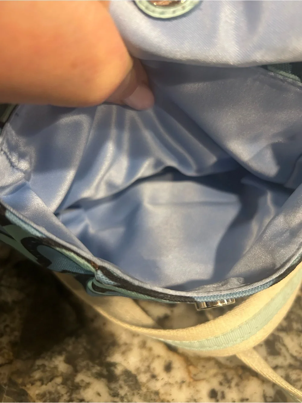 Coach Y2K Light-Blue and Black Poppy 3D Op Art Groovy Shoulder Bag